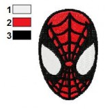 Spiderman Face Embroidery Design 03